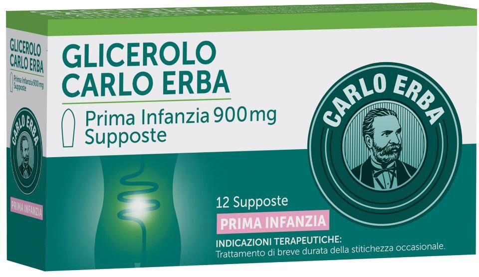 johnson & johnson carlo erba prima infanzia 12 supposte glicerina 900mg - trattamento della stitichezza occasionale nei bambini