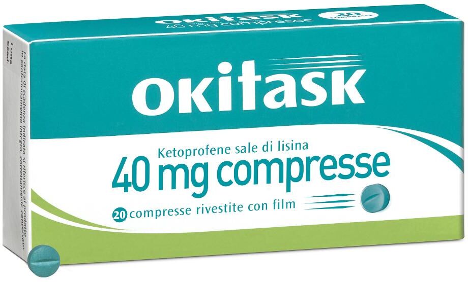 dompe' okitask 20 compresse rivestite 40mg - farmaco antiinfiammatorio ed antireumatico non steroideo