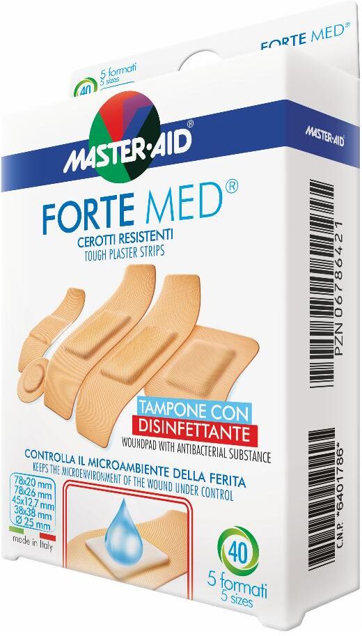 pietrasanta pharma spa master-aid forte medicazione cerotti assortiti 40 pezzi