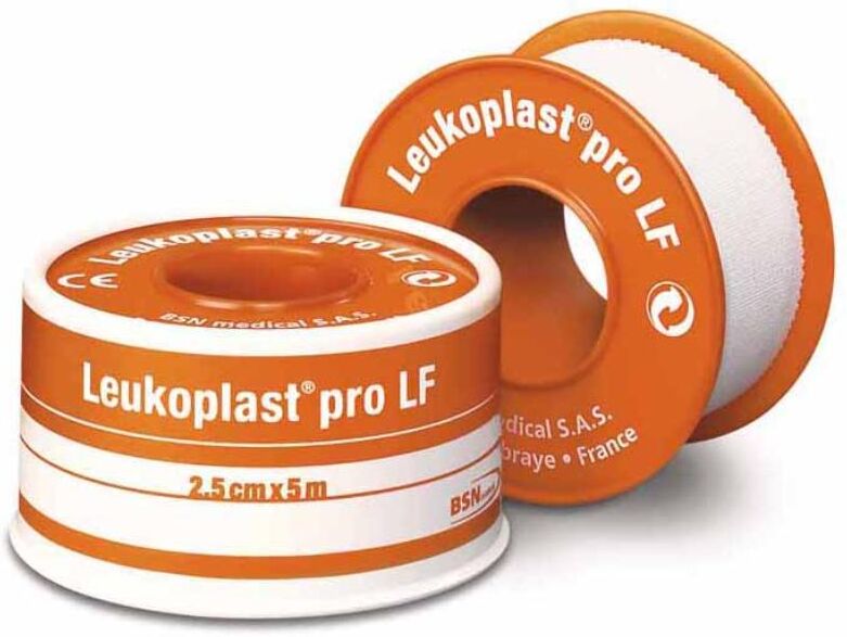 bsn medical leukoplast pro lf cerotto in rocchetto chirurgico medicato 2,5cmx5m - fissaggio forte per medicazioni e bendaggi sensibili al lattice