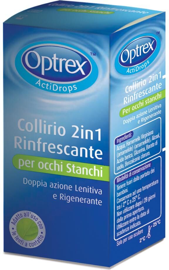 reckitt benckiser h.(it.) spa optrex actidrops - collirio 2 in 1 occhi stanchi 10ml - sollievo istantaneo e rivitalizzazione