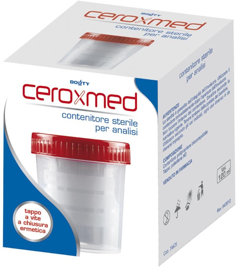 nova argentia srl ind. farm ceroxmed contenitore sterile per analisi urine 120ml - raccolta precisa per esami clinici