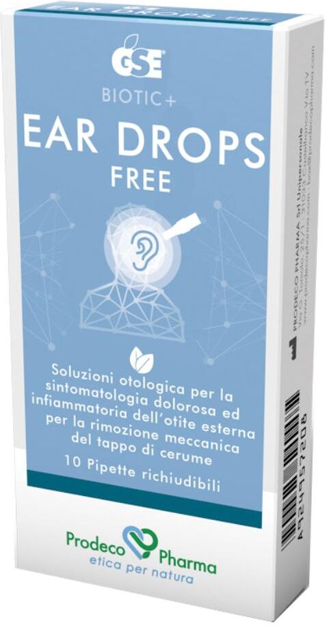 prodeco pharma srl gse ear drops free 10 pipette da 0,3ml - soluzione otologica con estratto di semi di pompelmo