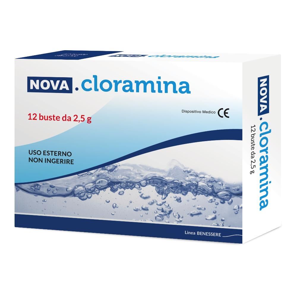 nova argentia srl ind. farm nova cloramina 12 buste da 2,5g - igiene intima ed epidermide pulita