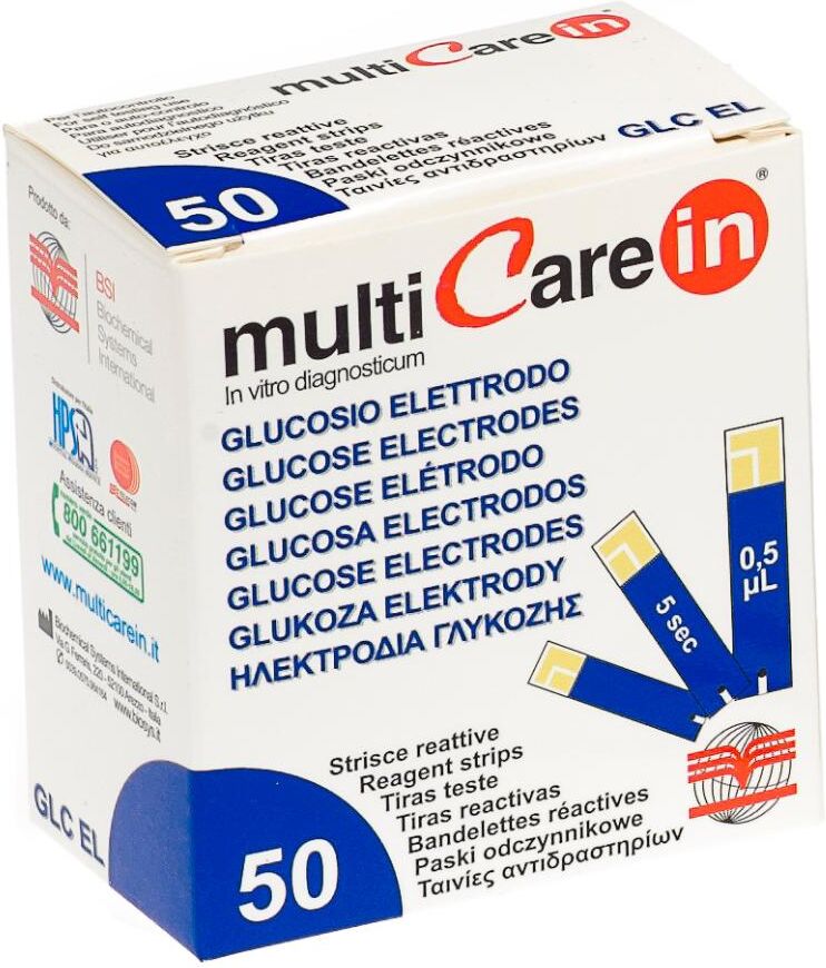 biochemical system intern. spa multicare in glucosio 50 strisce