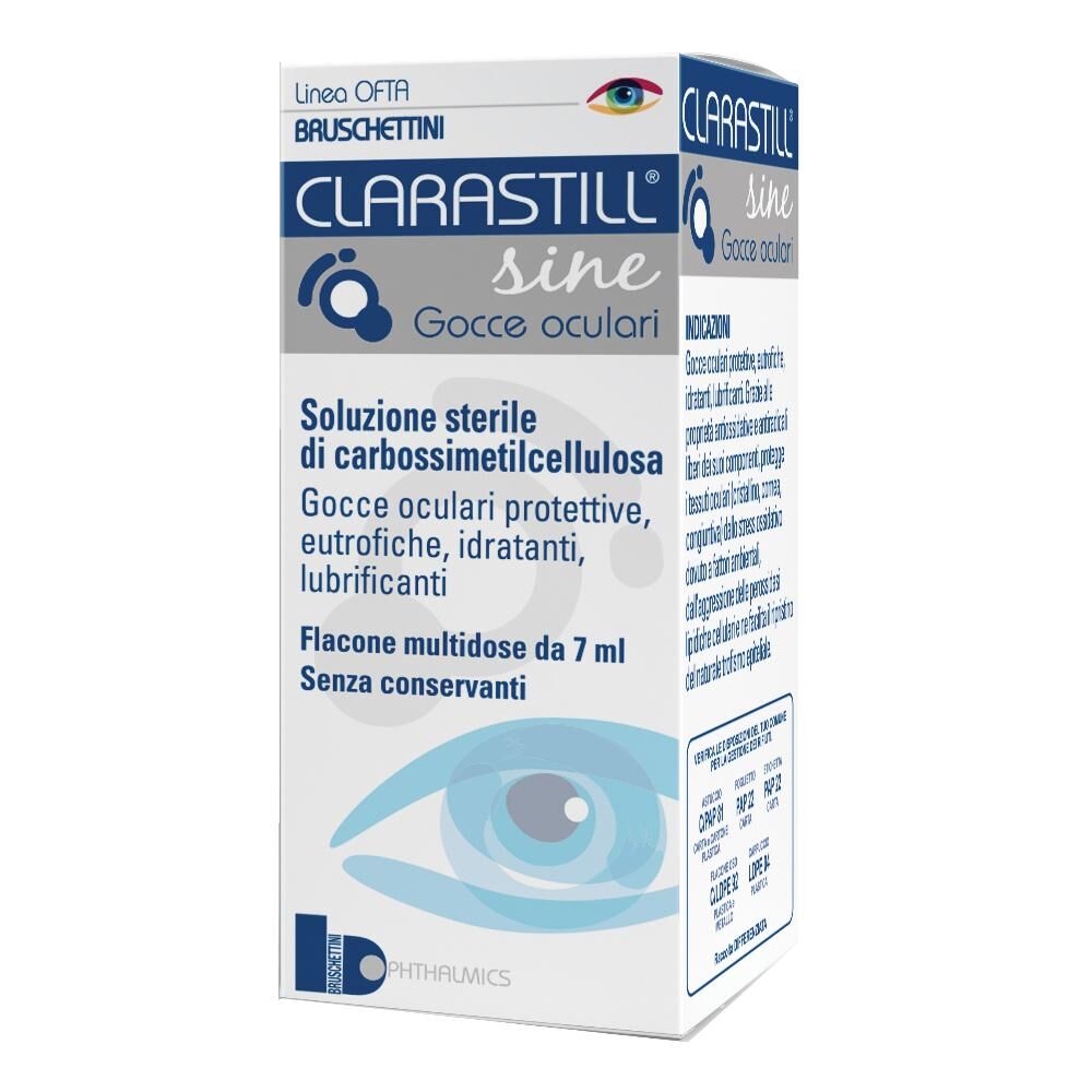 bruschettini srl gocce oculari bruschettini clarastill sine - flacone monodose da 7 ml per protezione e idratazione degli occhi