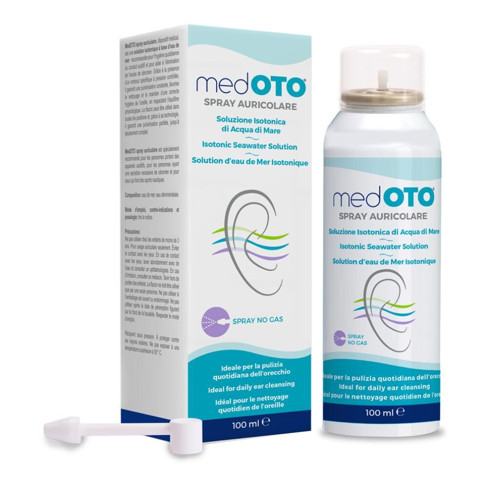 ekuberg pharma s.u.r.l. medoto spray auricolare isotonico 100ml - soluzione per rimozione cerume