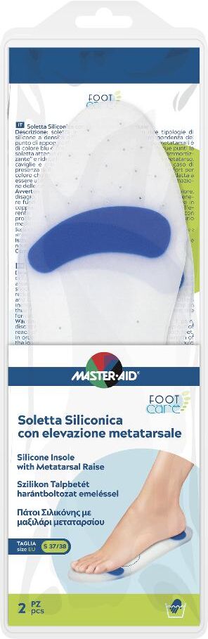 pietrasanta pharma spa master-aid foot care soletta siliconica small 37-38 elevazione metatarso 2 pezzi