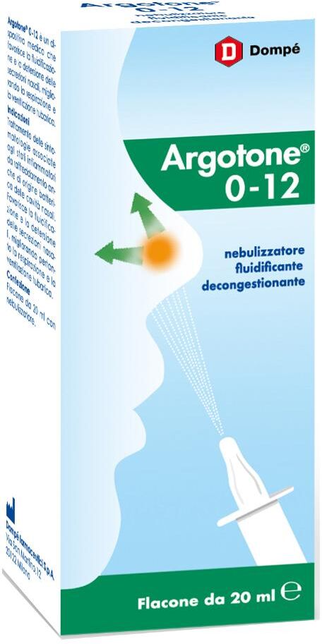 dompe' farmaceutici spa argotone 0-12 - spray nasale nebulizzatore fluidificante decongestionante 20ml