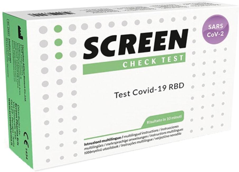 screen italia srl screen pharma screen test igg sars-cov-2 srbd - kit di test anticorpali - 1 kit