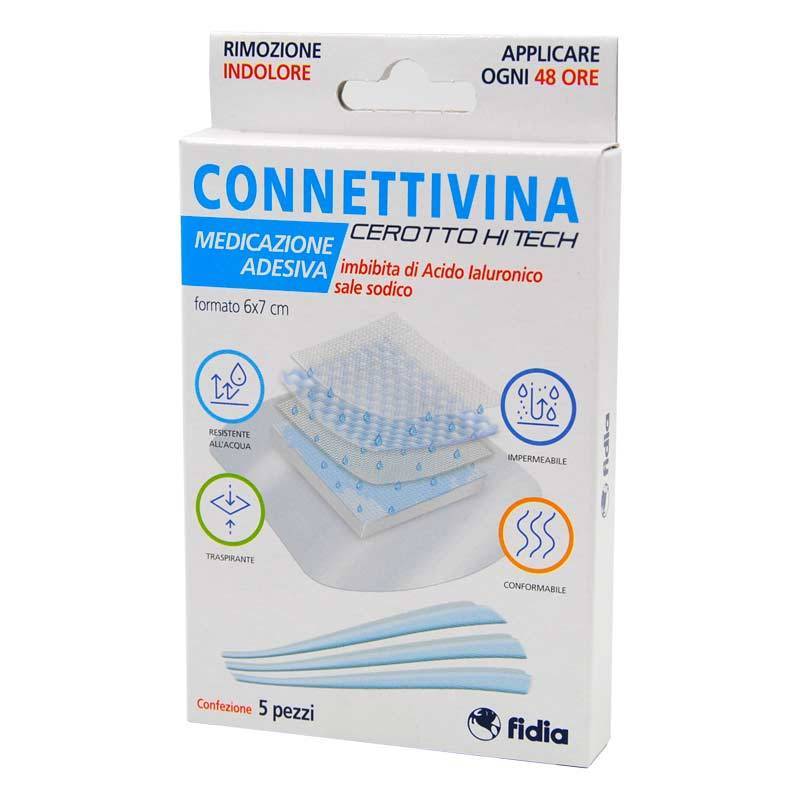 Fidia Farmaceutici Spa Connettivina - Cerotto Hitech 6x7cm, 5 Pezzi