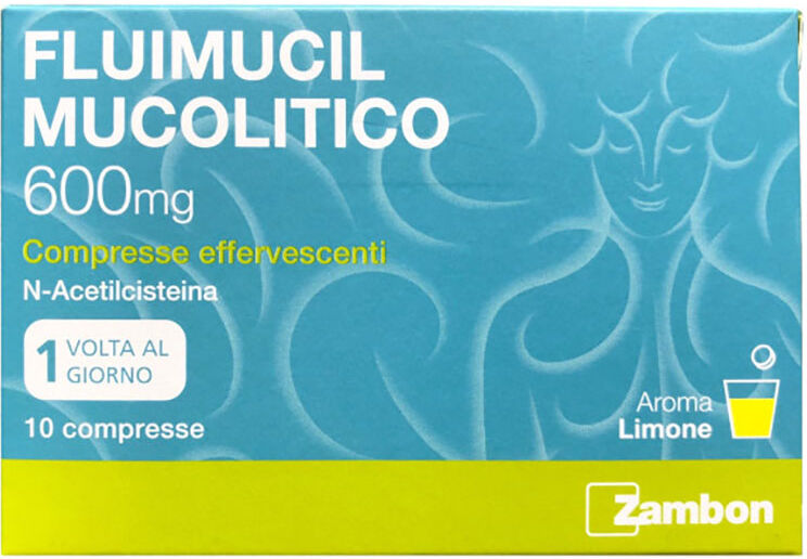 Zambon Fluimucil Mucolitico 10 Compresse Effervescenti 600mg