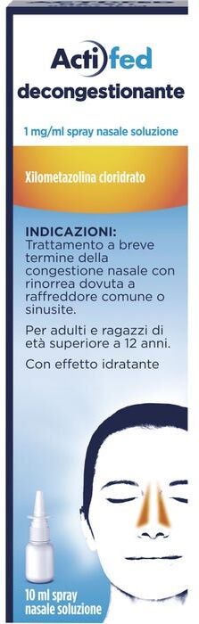 Johnson & Johnson Actifed Decongestionante Spray 10ml - Trattamento per Congestione Nasale da Rinite e Sinusite