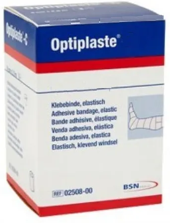 Bsn Medical Optiplaste Benda Elastica Adesiva 10cmx2,5m - Traspirante, Compressiva, Ideale per Sostegno e Scarico