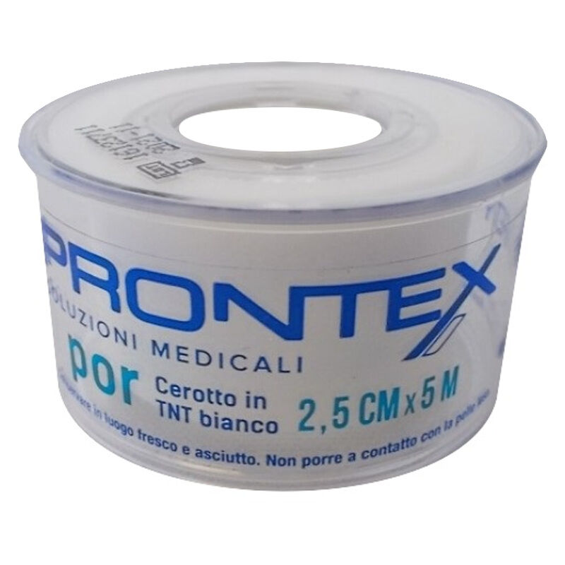 Safety Prontex Por Cerotto in TNT Bianco 5m x 2,50cm