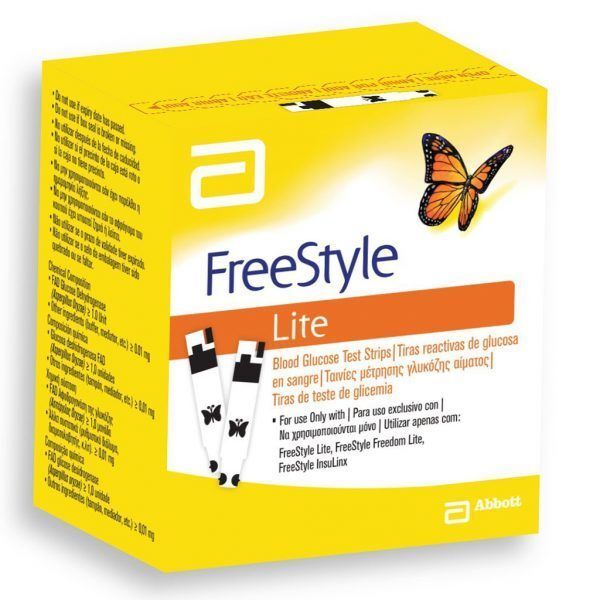 Abbott Freestyle Lite - Strisce di Misurazione Glicemia 25 Pezzi - Accessorio Essenziale per il Monitoraggio della Glicemia
