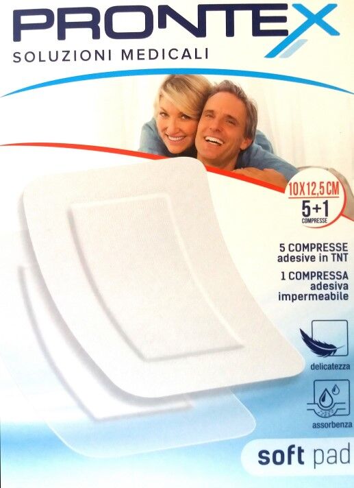 Safety Prontex Soft Pad Compresse Adesive In Tnt 10X12.5cm 5 Pezzi + 1 Impermeabile