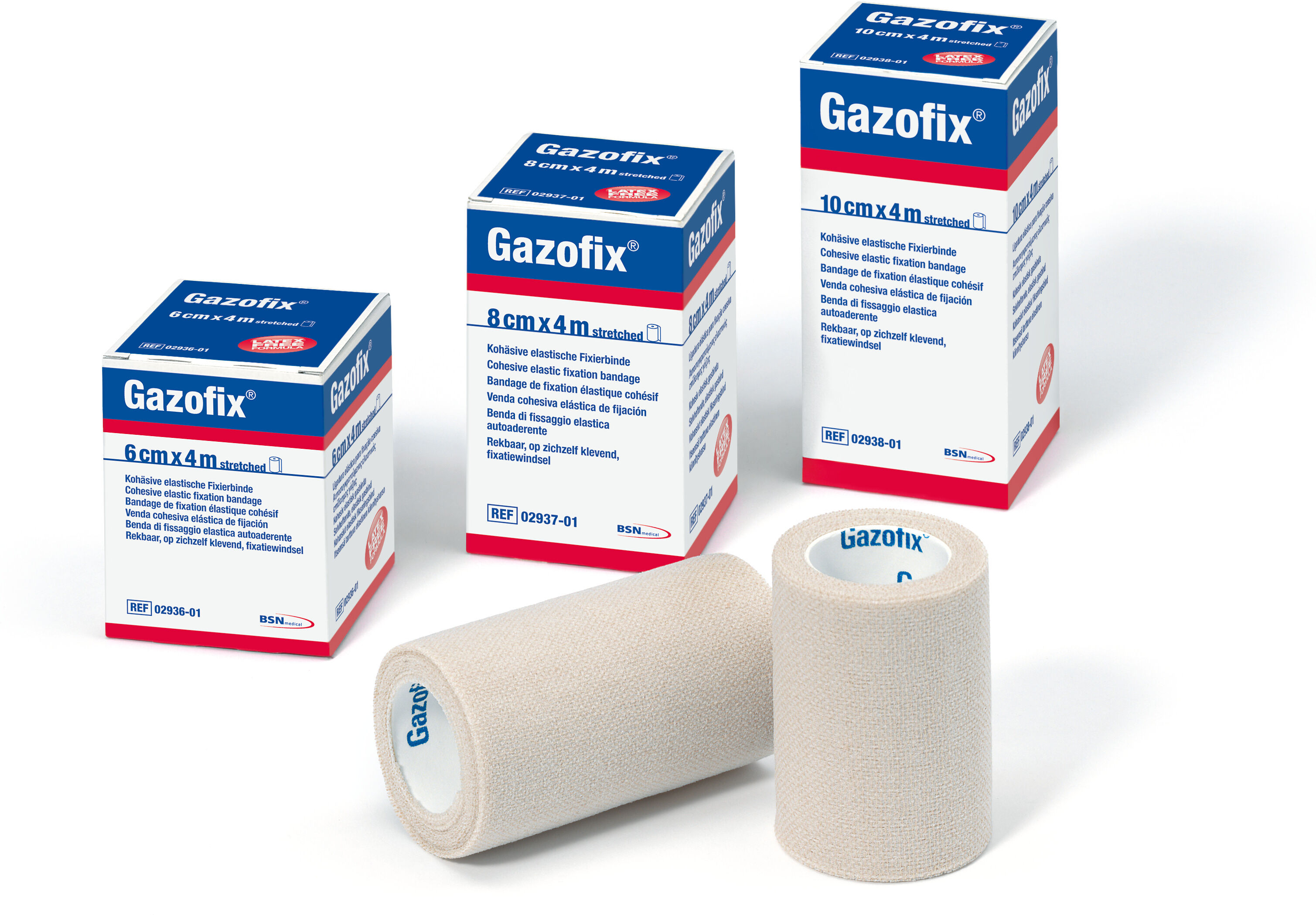 Bsn Medical Gazofix - Benda Elastica Autoadesiva 12x4 cm, Confezione Singola