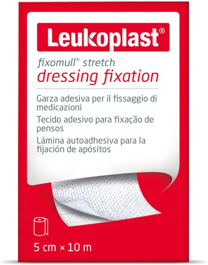 Bsn Medical Leukoplast Fixomull Stretch Dressing Fixation Garza Adesiva 5x1000cm - Adesivo per Fasciature