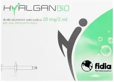 Fidia Farmaceutici Spa HyalganBio Siringa Intra-Articolare Acido Ialuronico 20 mg 2 ml - Confezione da 5 Pezzi