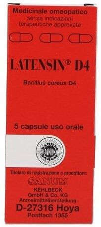 Sanum-Kehlbeck Gmbh & Co. Kg Latensin D4 - Rimedio Omeopatico 5 Capsule