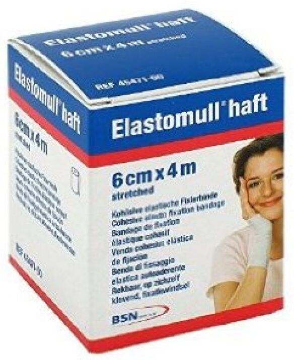 Bsn Medical Benda Elastica Autoadesiva Elastomull Haft Blu 6x400cm - Fissaggio Sicuro per Ogni Parte del Corpo