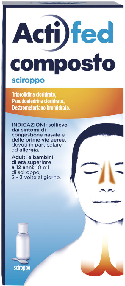 Johnson & Johnson Actifed Composto Sciroppo 100ml - Trattamento per la Tosse e Affezioni Respiratorie Congestizie