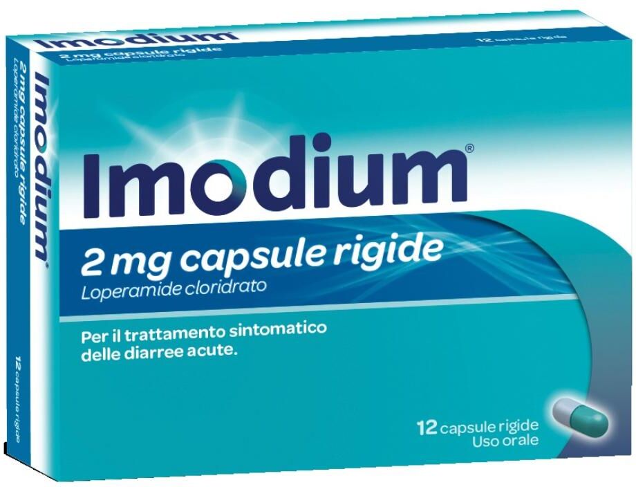 Johnson & Johnson Imodium 12 Capsule Rigide - Antidiarroico per Diarrea Acuta