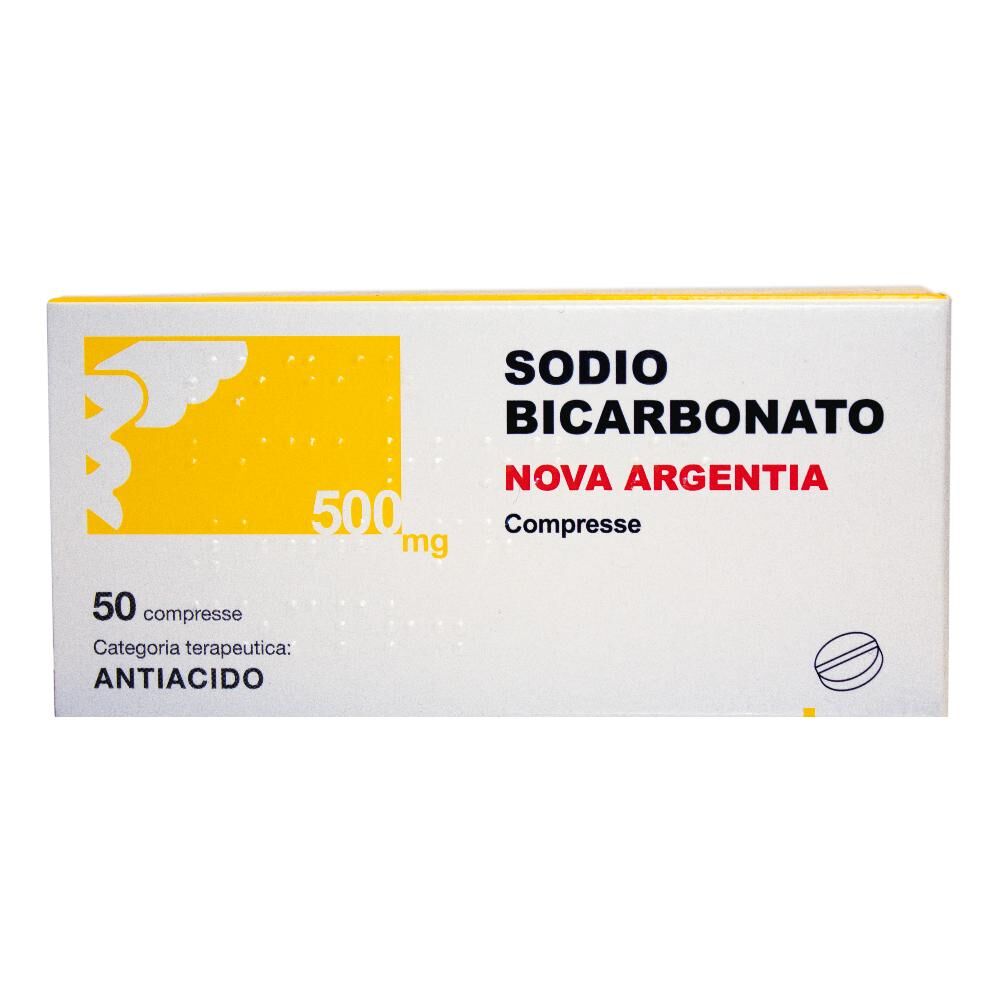 Nova Argentia Sodio Bicarbonato 50 Compresse - Integratore per Iperacidità Gastrica e Altro