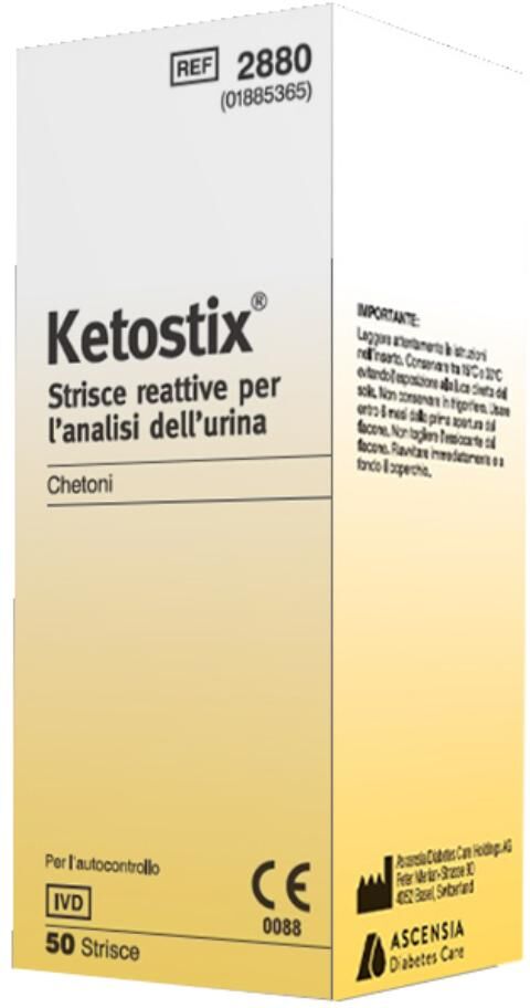 Ascensia Diabetes Care Italy Ascensia Diabets Care - Strisce Misurazione Chetonuria Ketostix 50 Pezzi