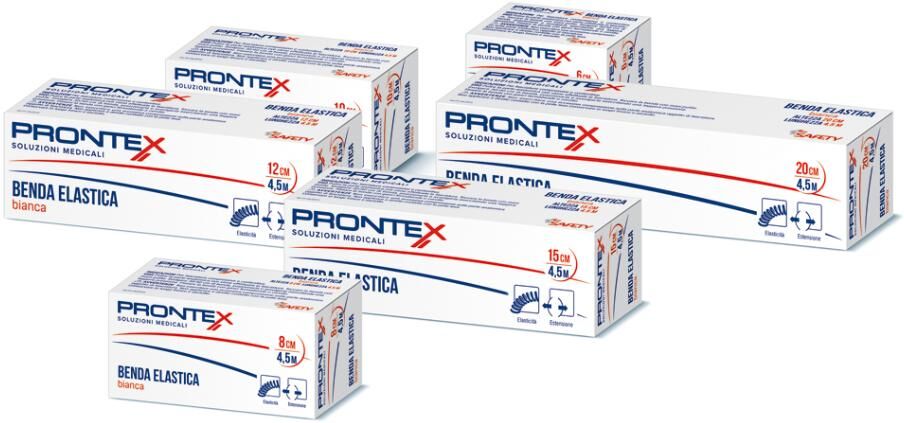 Safety Prontex Benda Elastica Bianca 4,5x6cm