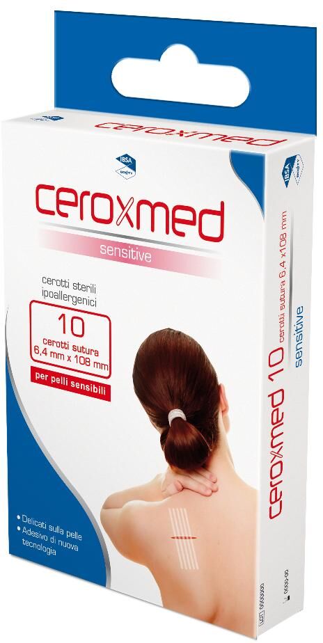 Nova Argentia Ceroxmed Cerotti Sensitive 6,4x108mm - Pacco da 10, Ipoallergenici e Delicati per Pelli Sensibili.