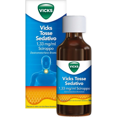 Vicks Dextrometorfano Miele 180ml - Sciroppo per la tosse Vicks Dextrometorfano Miele 180ml - Sciroppo per la tosse