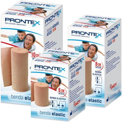 Benda Elastica Prontex - Supporto e Compressione - 10cm x 4m Benda Elastica Prontex - Supporto e Compressione - 10cm x 4m