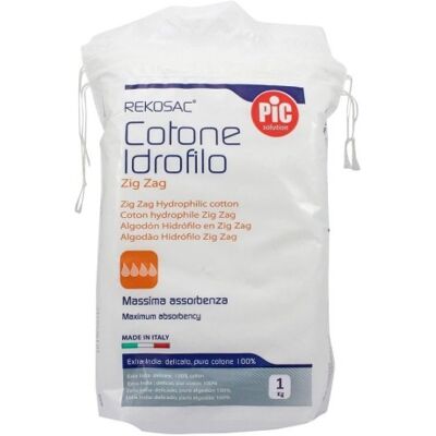 THERAS CONSUMER HEALTH Srl Pic Cotone Idrofilo Rekosac Zig Zag 1 kg - Cotone per Igiene e Pulizia THERAS CONSUMER HEALTH Srl Pic Cotone Idrofilo Rekosac Zig Zag 1 kg - Cotone per Igiene e Pulizia