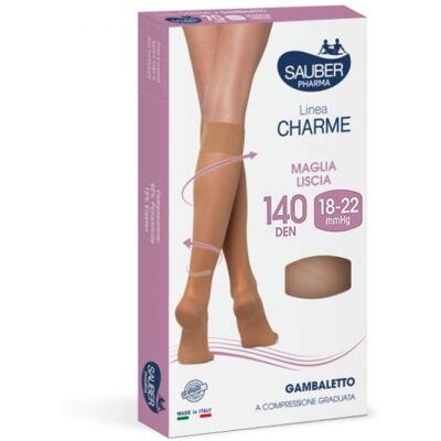 Desa Pharma Srl Calze a Compressione Microrete Beige - Punta Aperta, 140 Den Desa Pharma Srl Calze a Compressione Microrete Beige - Punta Aperta, 140 Den