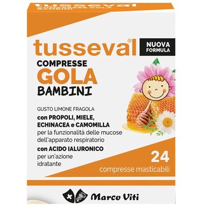 MARCO VITI FARMACEUTICI SpA Marco Viti, Tusseval Gola Bambini, 24 Compresse MARCO VITI FARMACEUTICI SpA Marco Viti, Tusseval Gola Bambini, 24 Compresse