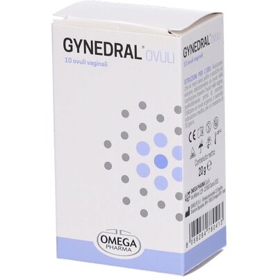 OMEGA PHARMA SpA Gynedral Ovuli Vaginali, 10 Ovuli da 2 g OMEGA PHARMA SpA Gynedral Ovuli Vaginali, 10 Ovuli da 2 g