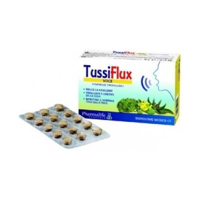 PHARMALIFE RESEARCH Srl Tussiflux Voce 30 Compresse - Dispositivo Medico Emolliente e Lenitivo per la Gola PHARMALIFE RESEARCH Srl Tussiflux Voce 30 Compresse - Dispositivo Medico Emolliente e Lenitivo per la Gola