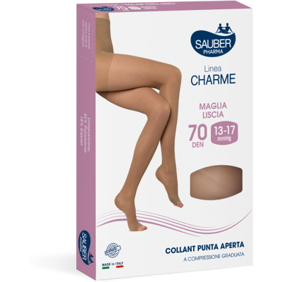 DESA PHARMA Srl Collant a Punta Aperta 70 Denari Colore Neutro Taglia 2 - Linea Charme Compressione Graduata DESA PHARMA Srl Collant a Punta Aperta 70 Denari Colore Neutro Taglia 2 - Linea Charme Compressione Graduata