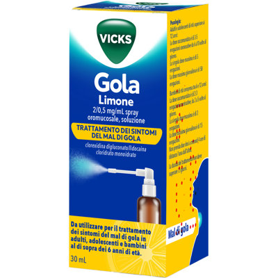 PROCTER & GAMBLE SRL VICKS GOLA*SPR 30ML 2MG+0,5MG PROCTER & GAMBLE SRL VICKS GOLA*SPR 30ML 2MG+0,5MG