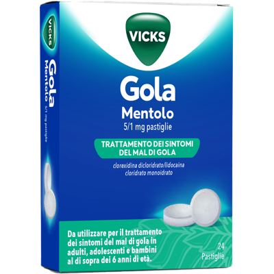 PROCTER & GAMBLE SRL VICKS GOLA*24PAST 5+1MG MENTOL PROCTER & GAMBLE SRL VICKS GOLA*24PAST 5+1MG MENTOL