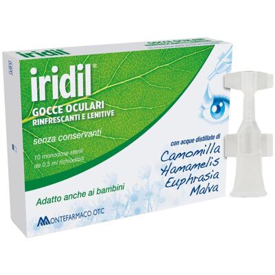 MONTEFARMACO OTC Gocce Oculari Iridil Rinfrescanti e Lenitive 10 x 0,5ml MONTEFARMACO OTC Gocce Oculari Iridil Rinfrescanti e Lenitive 10 x 0,5ml