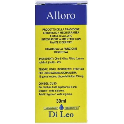 Di Leo Alloro 30ml - Supporto digestivo Di Leo Alloro 30ml - Supporto digestivo