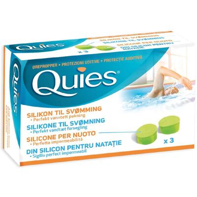 Tappi per Orecchie in Silicone Impermeabile Quies - 3 Paia Tappi per Orecchie in Silicone Impermeabile Quies - 3 Paia