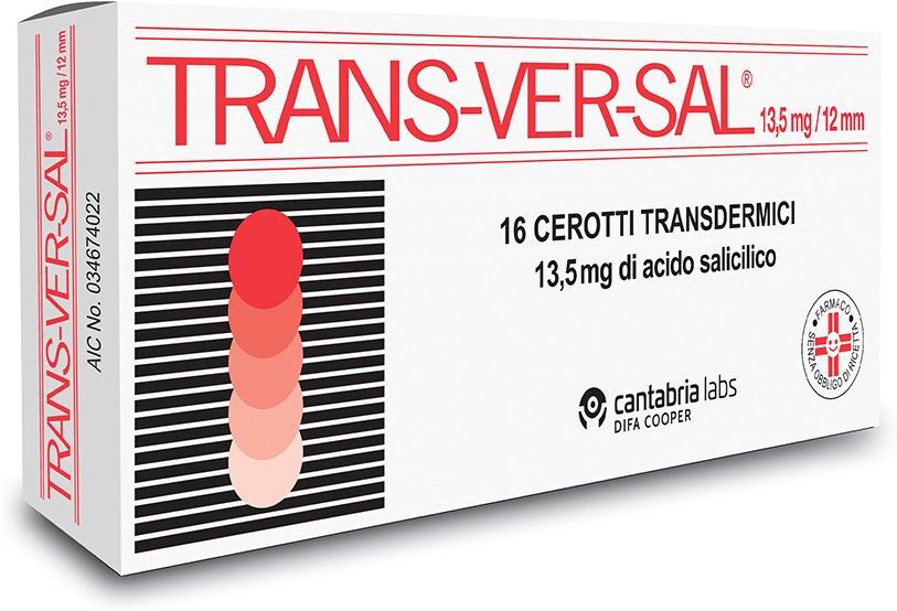 Difa Cooper Spa Transversal Dischetti 13,5mg Acido Salicilico 12mm, 16 Cerotti 1 Difa Cooper Spa Transversal Dischetti 13,5mg Acido Salicilico 12mm, 16 Cerotti