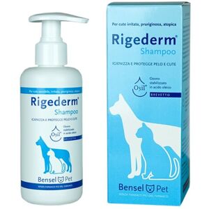 Bensel Pharma Rigederm Shampoo per Pelo e Cute di Cani e Gatti 200ml - Idratazione e Cura