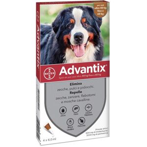 Elanco Italia Spa Advantix Spot On per Cani da 40-60 Kg - Marca XYZ - 4 Pipette - Protezione Antiparassitaria Efficace