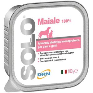 Drn Srl Solo Maiale 100% - Cani e Gatti - 100g - Alimento Naturale per Animali