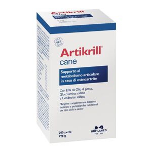 N.B.F. Lanes Srl Artikrill Cane 200 Perle - Integratore per il Metabolismo Articolare e Sostegno nell'Osteo-Artrite Canina